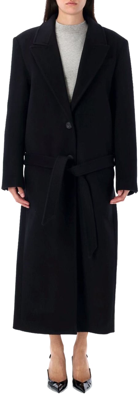 The Attico Coat Nero Zwart