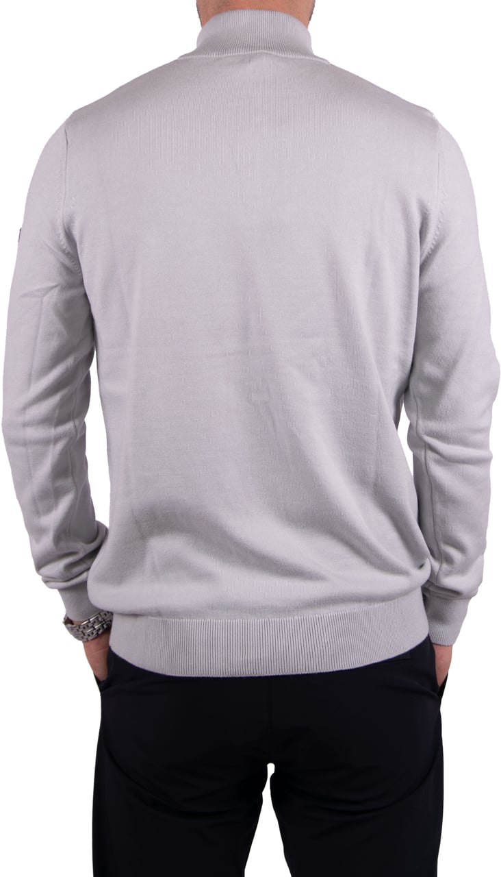 Malelions Malelions Men Knitted Quarter Zip Grijs