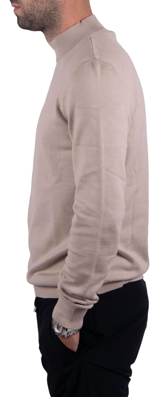 Malelions Malelions Men Knitted Mockneck Sweater Beige