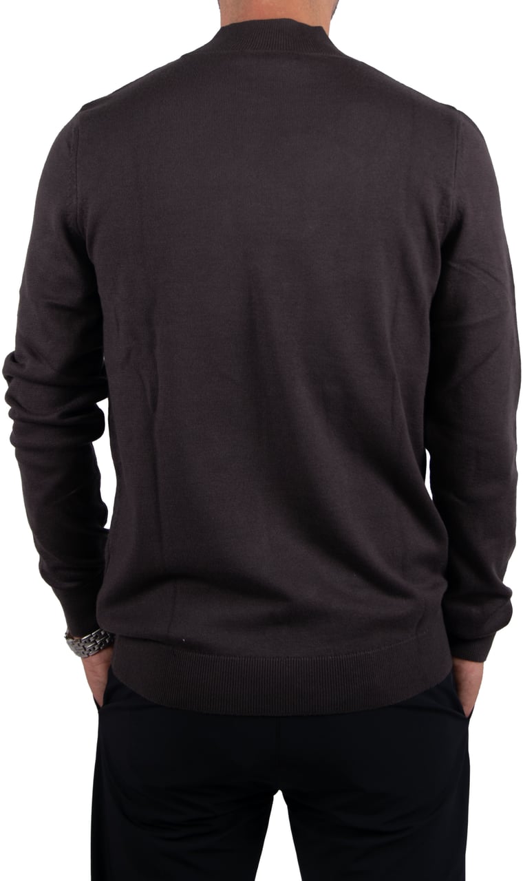 Malelions Malelions Men Knitted Mockneck Sweater Bruin