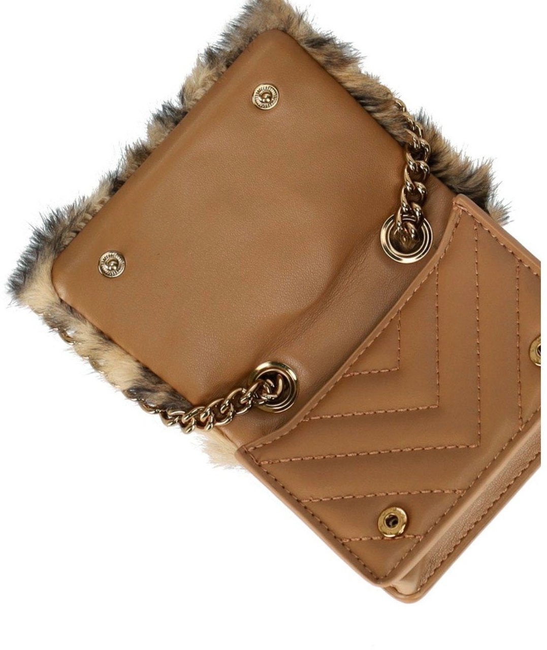 Kurt Geiger London KURT GEIGER MICRO KENSINGTON BEIGE CROSSBODY BAG Bruin