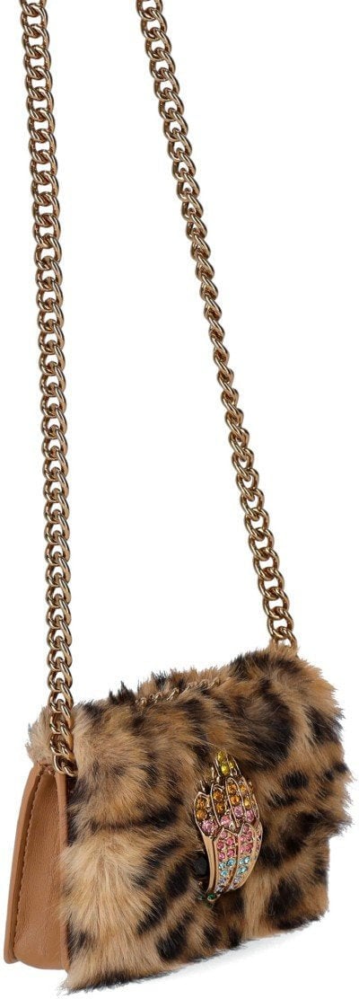 Kurt Geiger London KURT GEIGER MICRO KENSINGTON BEIGE CROSSBODY BAG Bruin