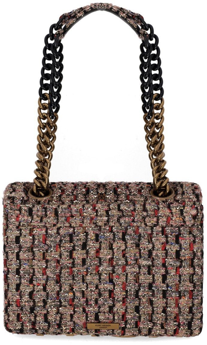 Kurt Geiger London KURT GEIGER LARGE KENSINGTON MULTICOLORED SHOULDER BAG Goud