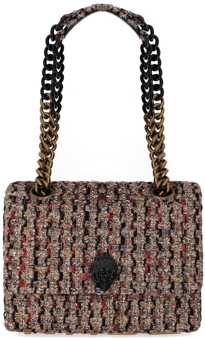 Kurt Geiger London KURT GEIGER LARGE KENSINGTON MULTICOLORED SHOULDER BAG Goud