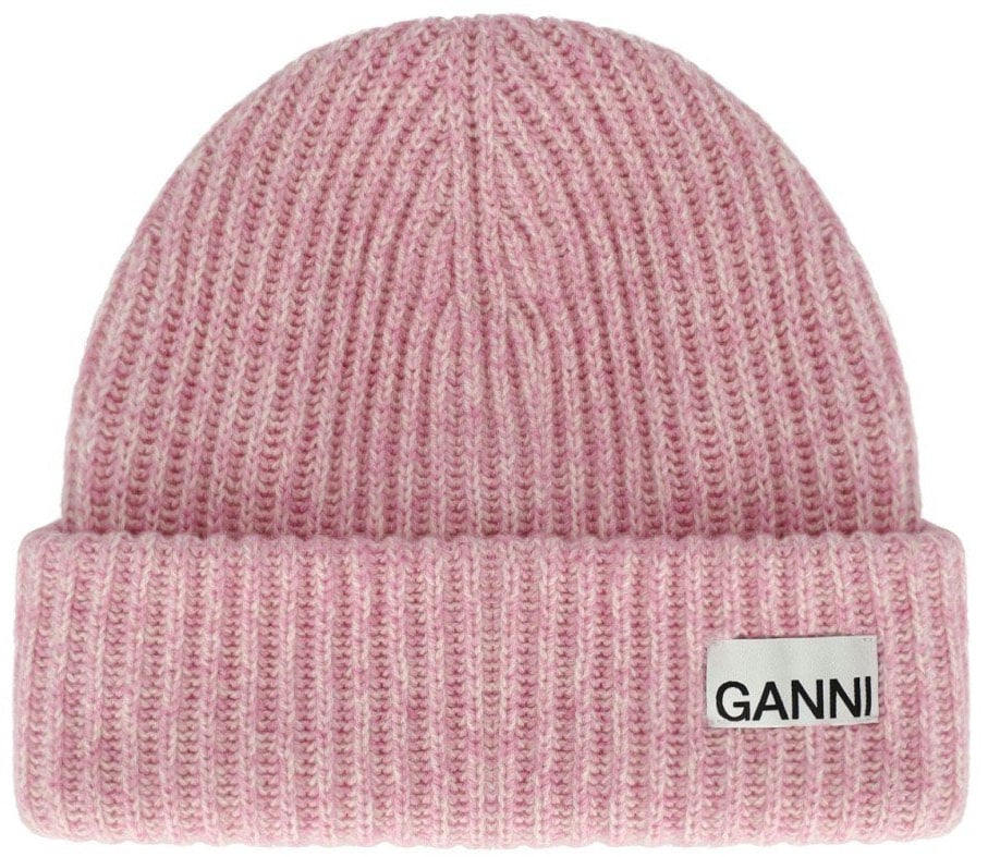 Ganni Beanie Wool Lillac Rose Paars