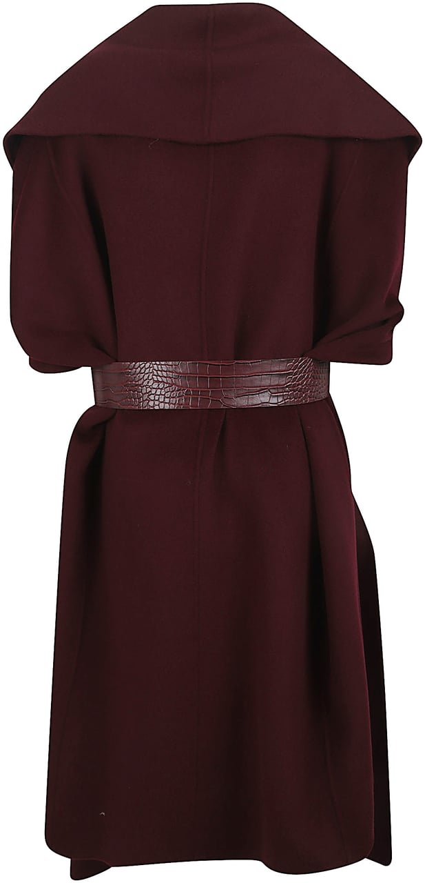 Elisabetta Franchi Cappotto Con Cintura Roze