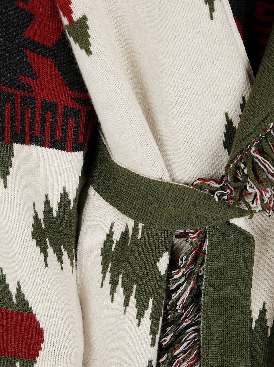 Alanui icon jacquard coat Groen