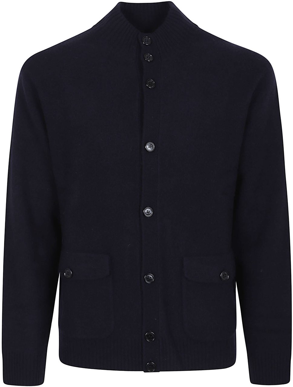 Ballantyne t neck cardigan Zwart