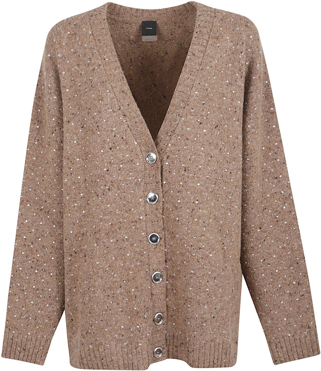 Pinko marche cardigan boucle bottona Beige
