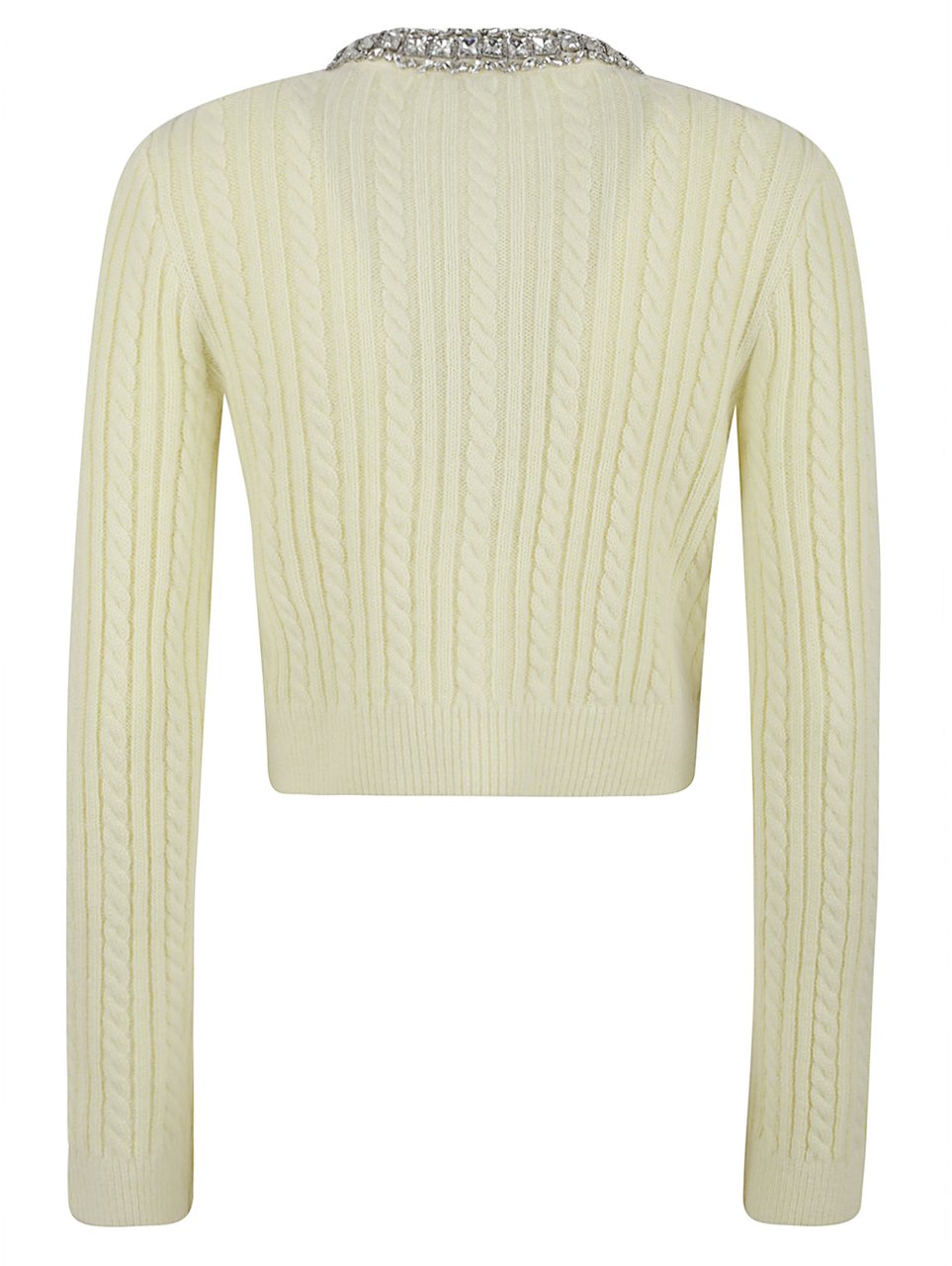 Self-Portrait yellow alpaca cardigan Geel