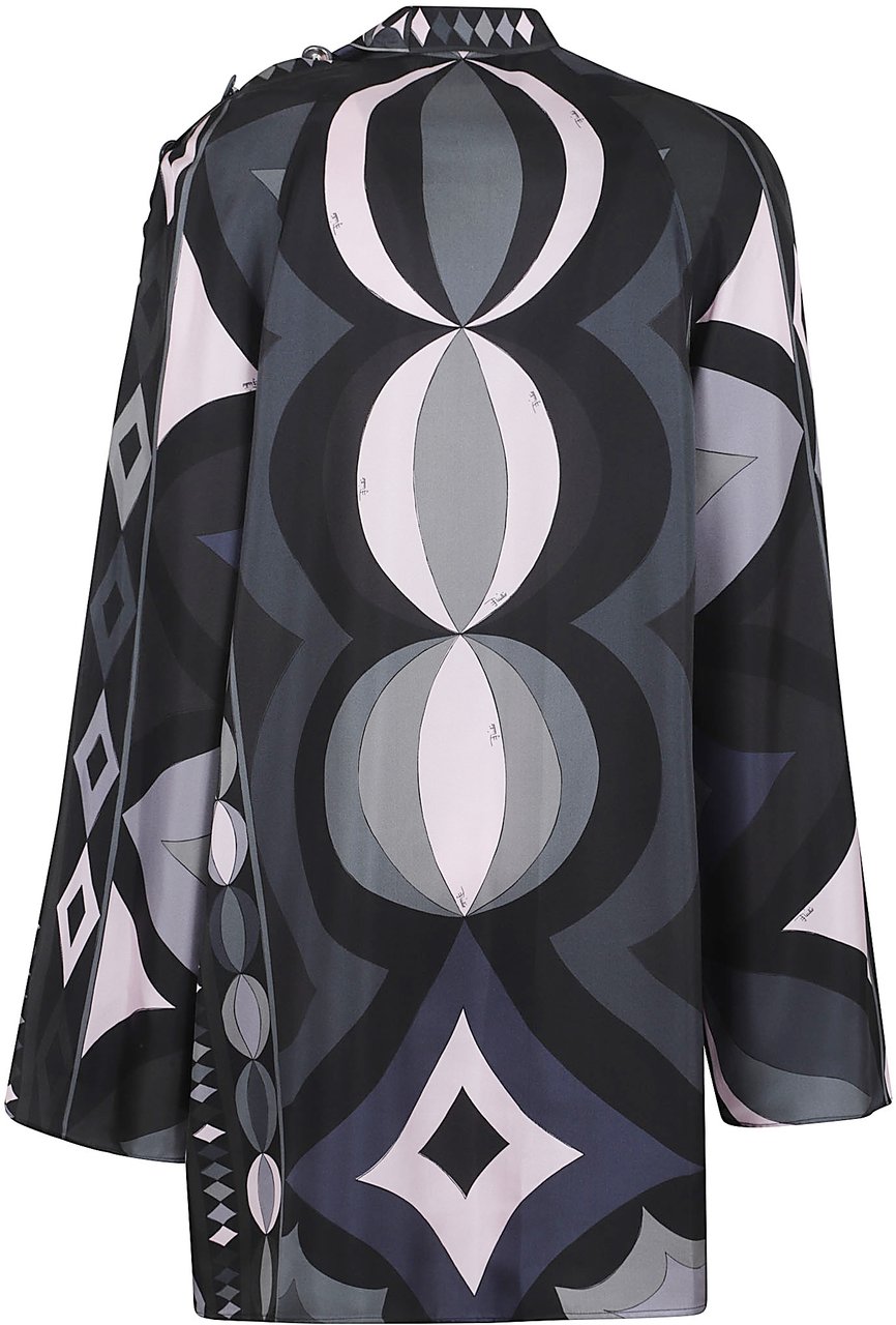 Emilio Pucci abito silk twill Zwart