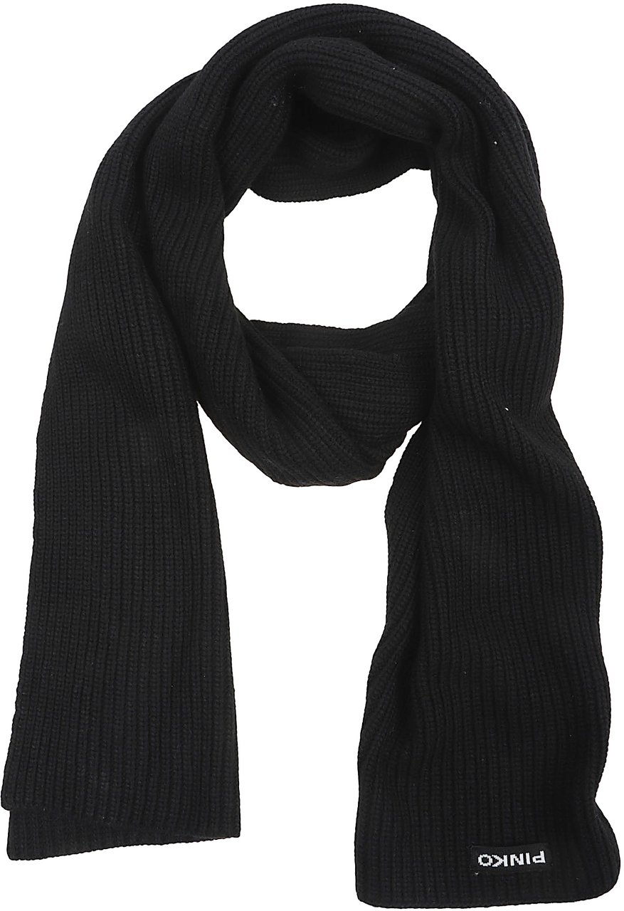 Pinko slovenia sciarpa half english Zwart