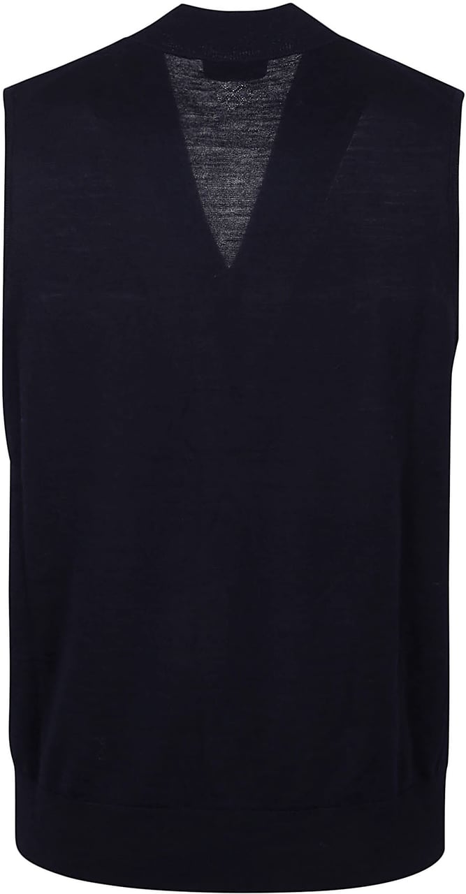 Ballantyne v neck gilet Blauw