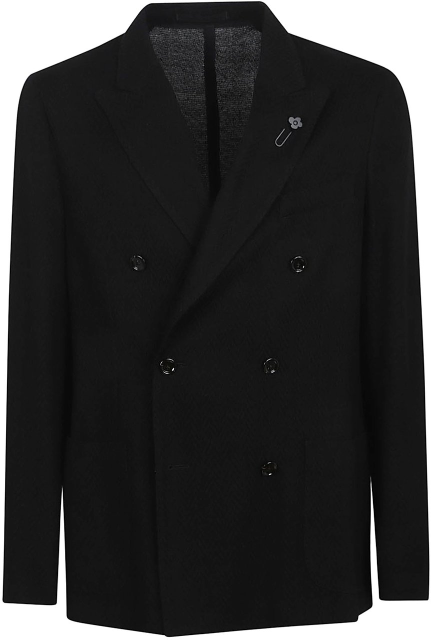 Lardini giacca uomo liknit Zwart