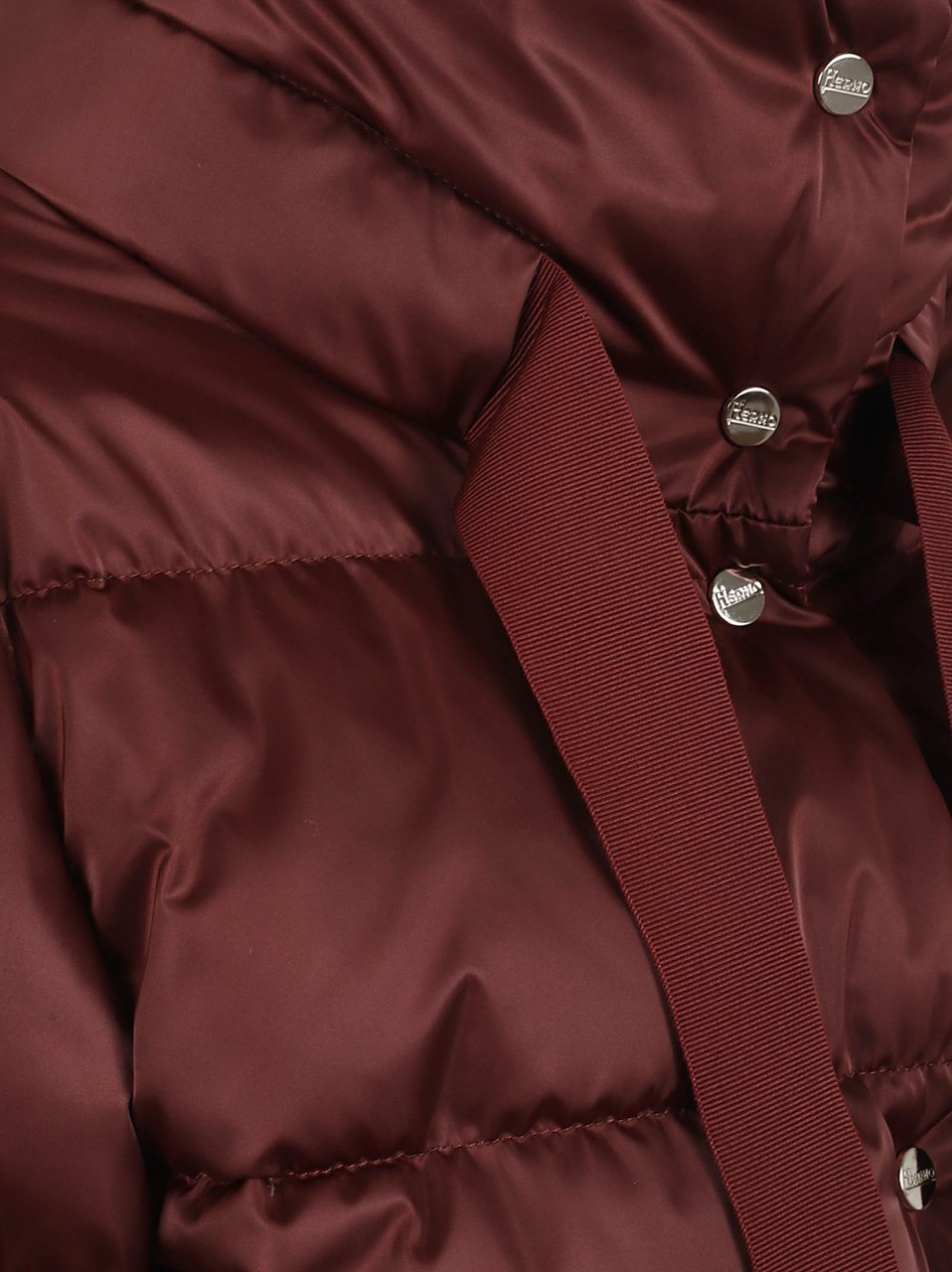 Herno satin cape down jacket Rood