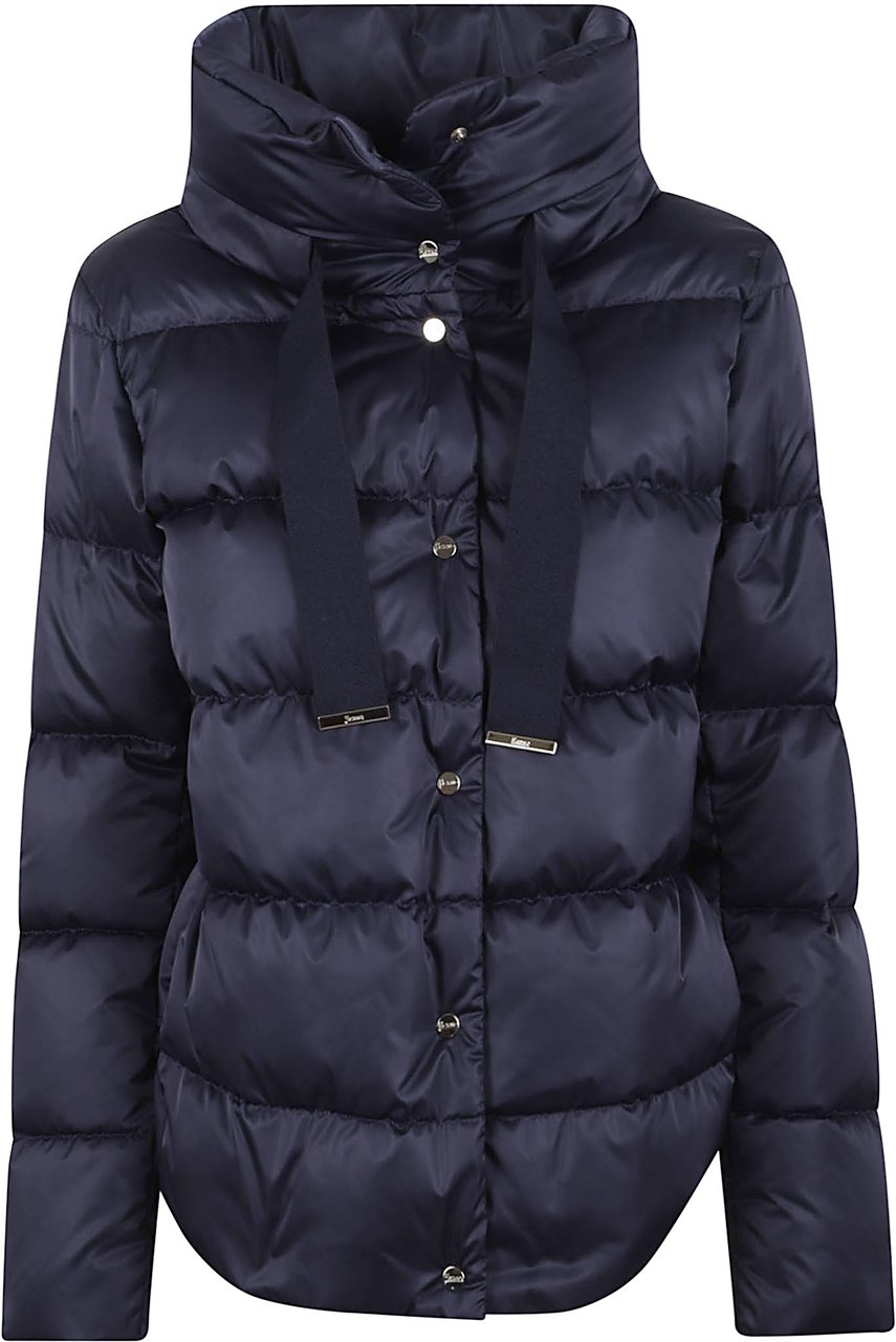 Herno satin cape down jacket Blauw