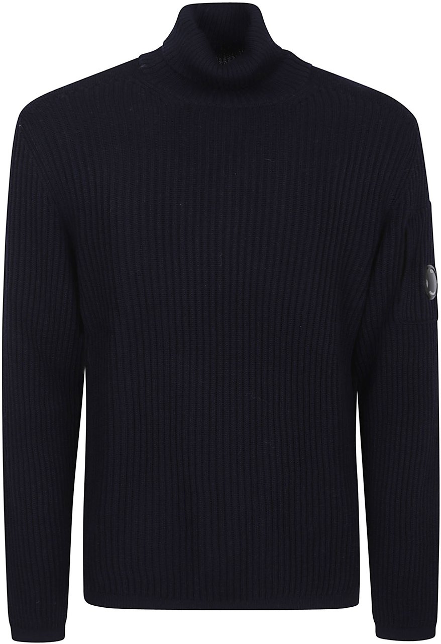 CP Company knitwear turtle neck re wool Blauw