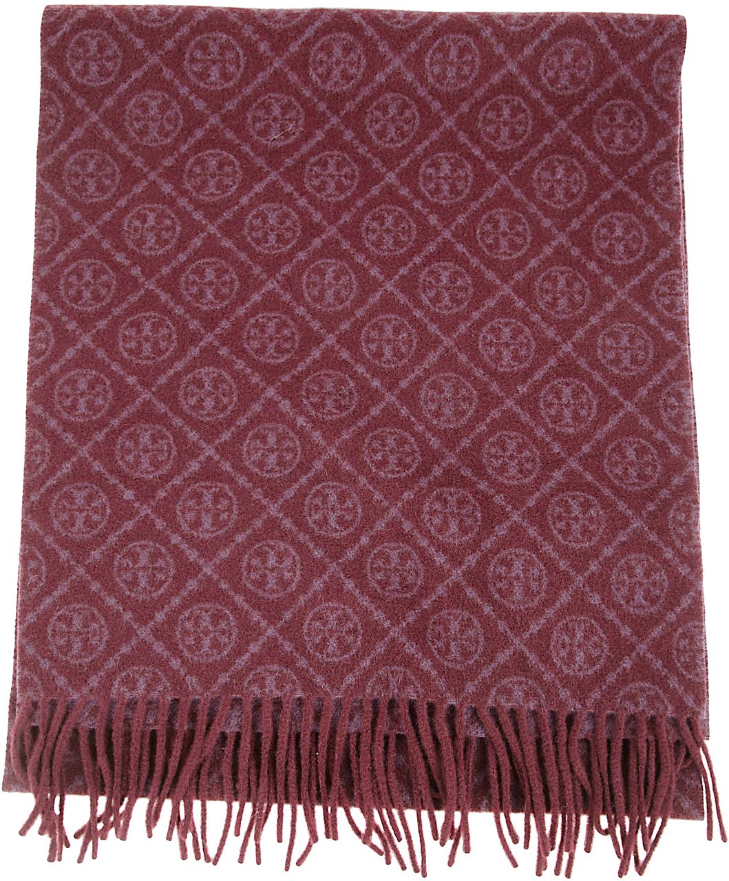 Tory Burch t monogram oblong scarf Rood