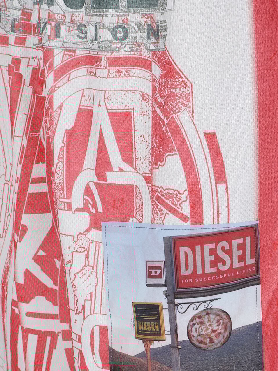 Diesel bermuda Rood