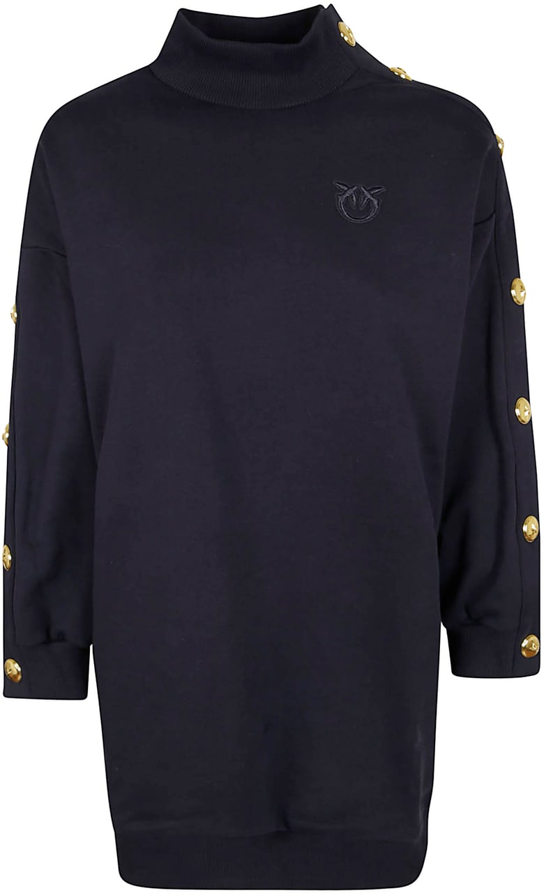 Pinko muesli maxi maglia felpa con b Blauw