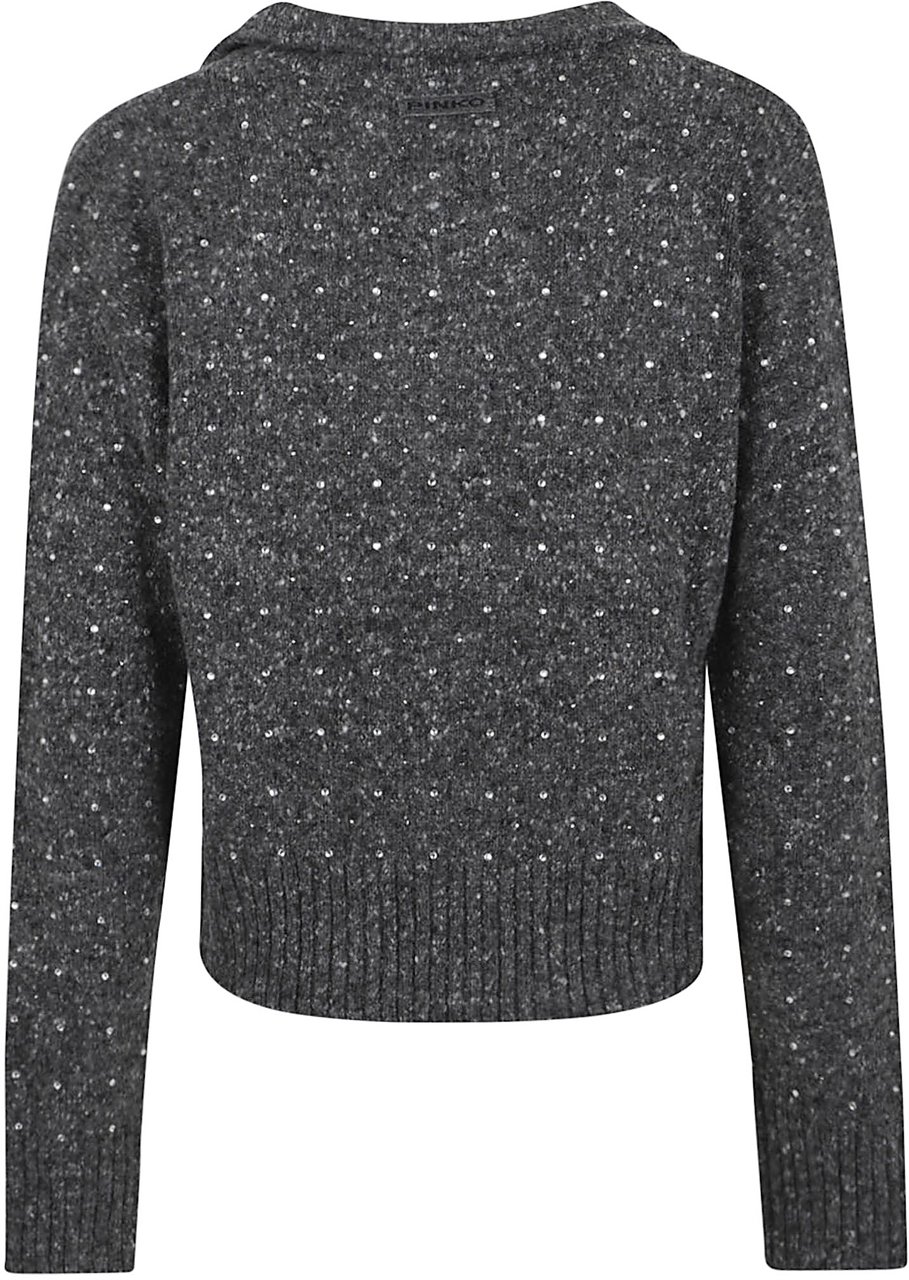 Pinko nibani polo boucle bottonato f Grijs