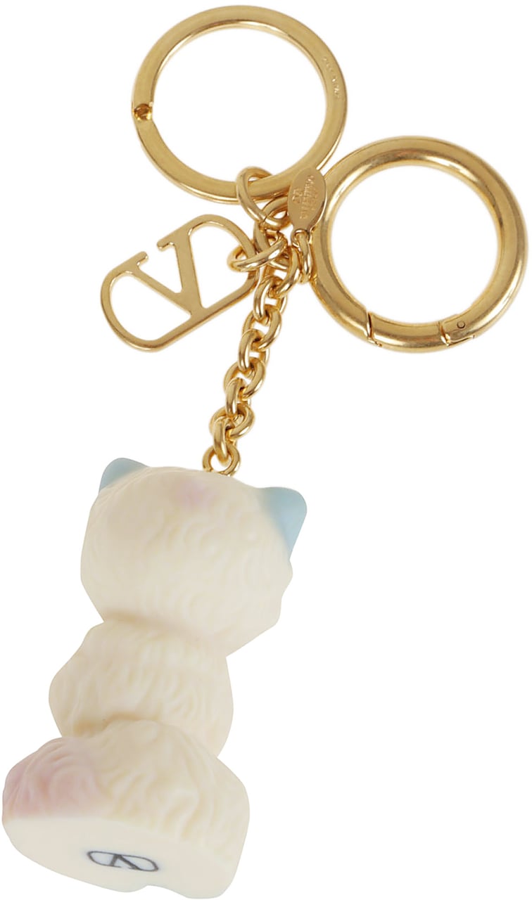 Valentino Garavani key ring le chat de la maison Metallic