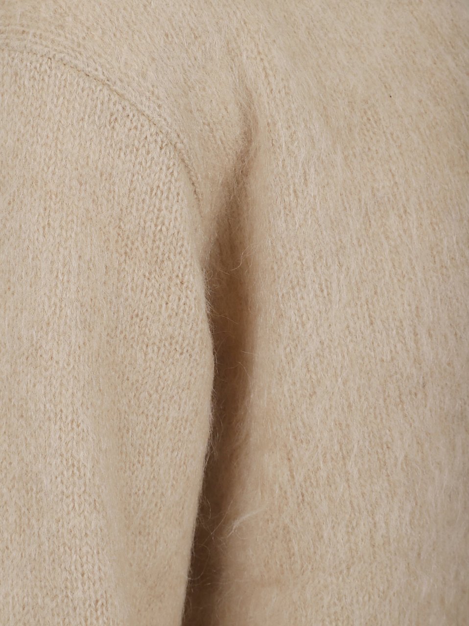 Maison Kitsuné brushed mohair comfort jumper Beige