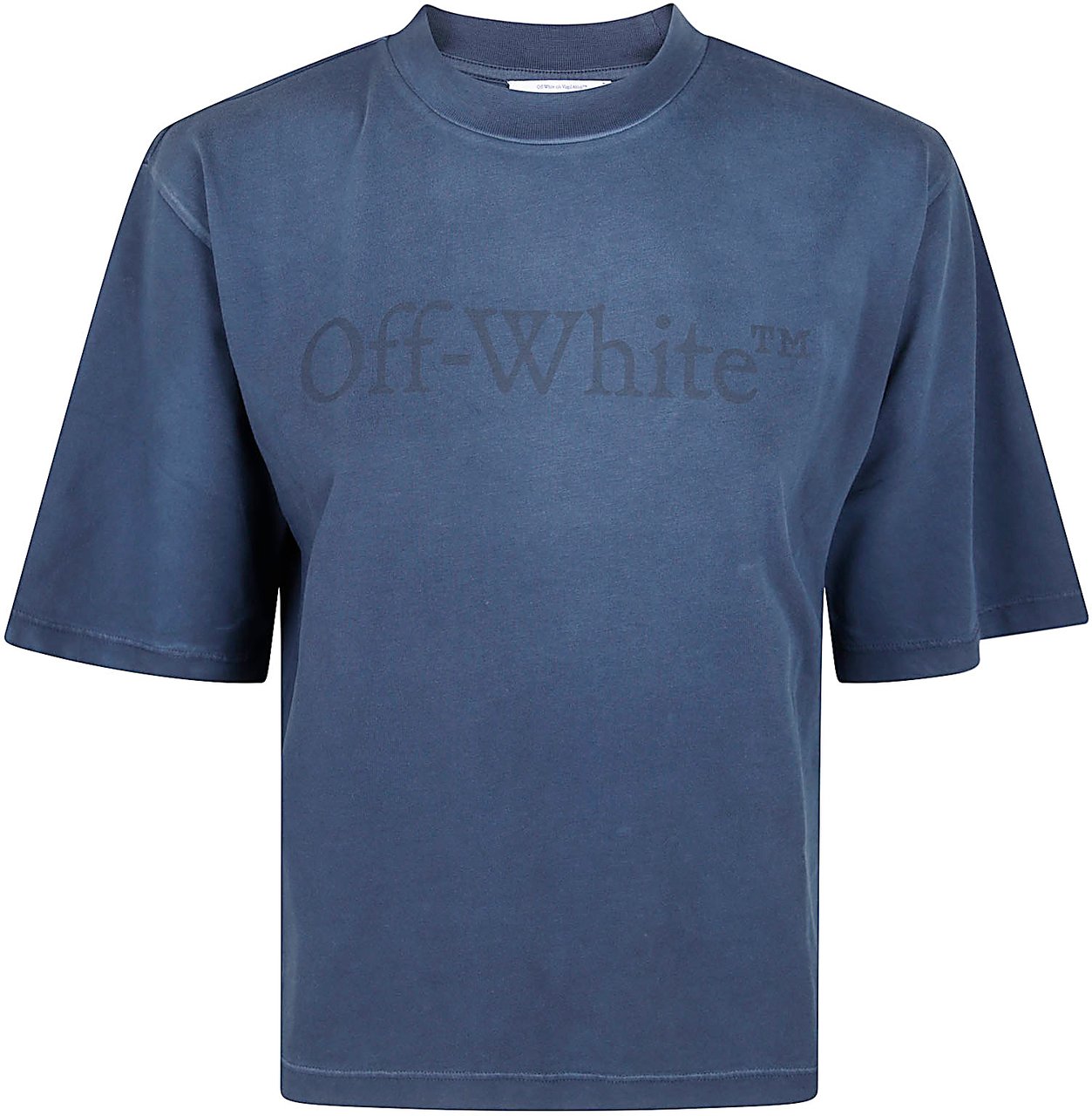 OFF-WHITE laundry boxy tee spray d sapphire Blauw