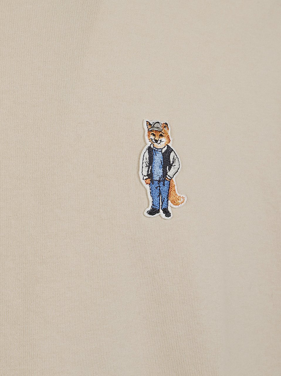 Maison Kitsuné dressed fox comfort tee Beige