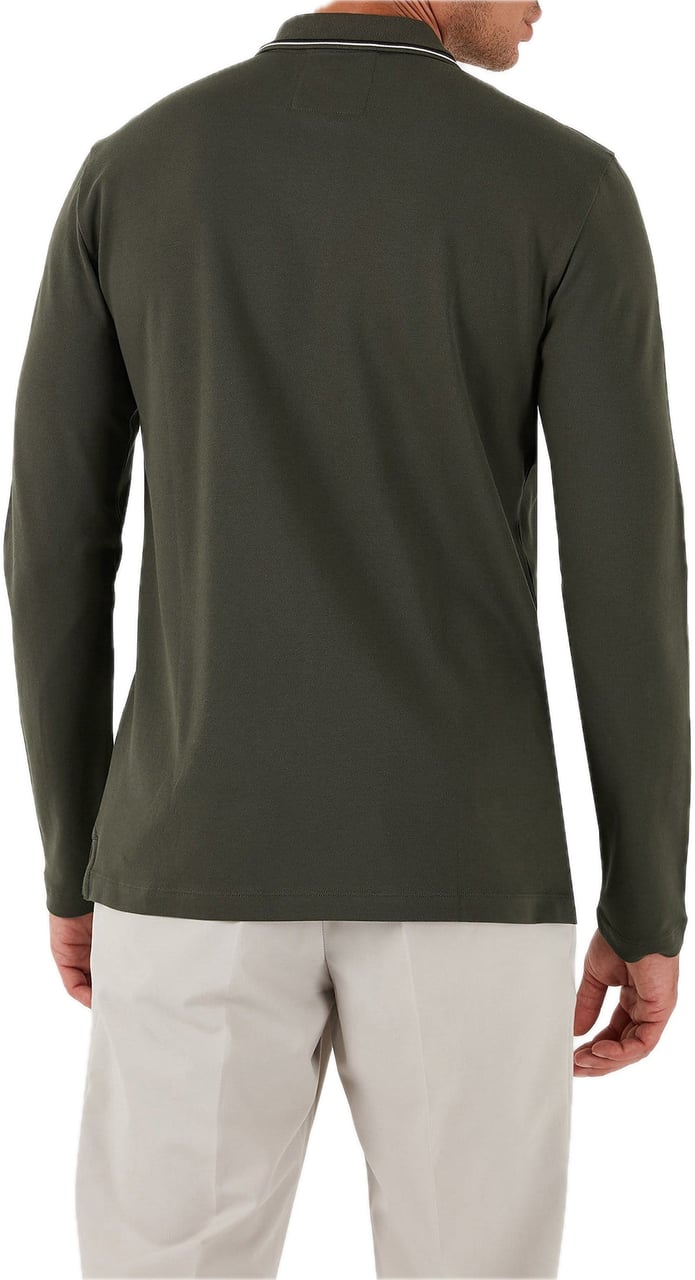 Emporio Armani Double Stripe Long Sleeve Dark Gree Groen