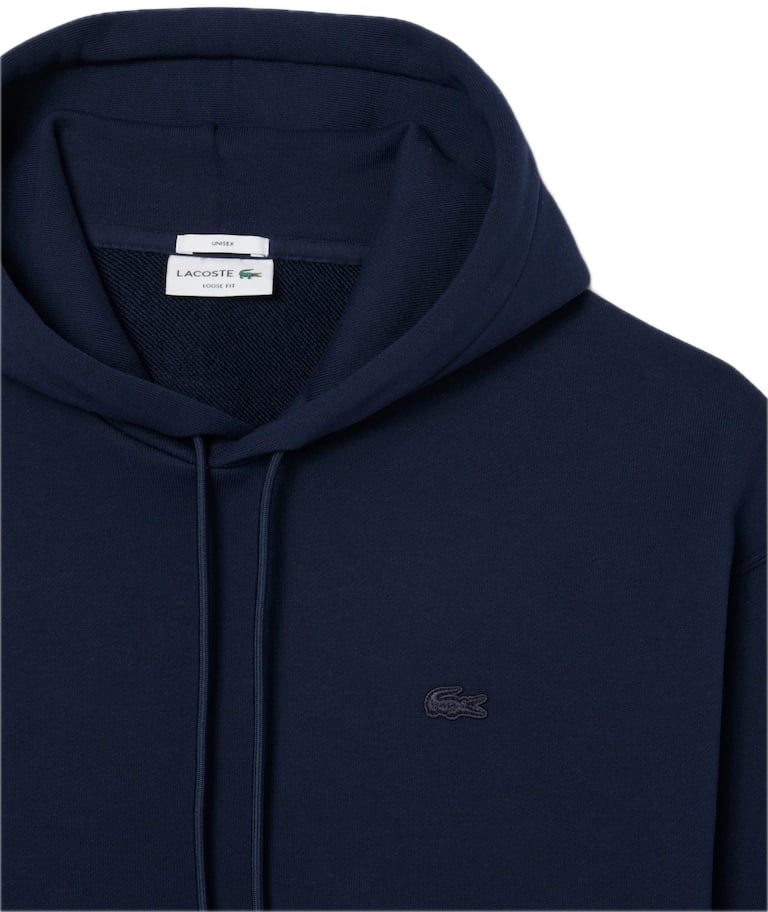 Lacoste Heavy Fleece Hoodie Blauw