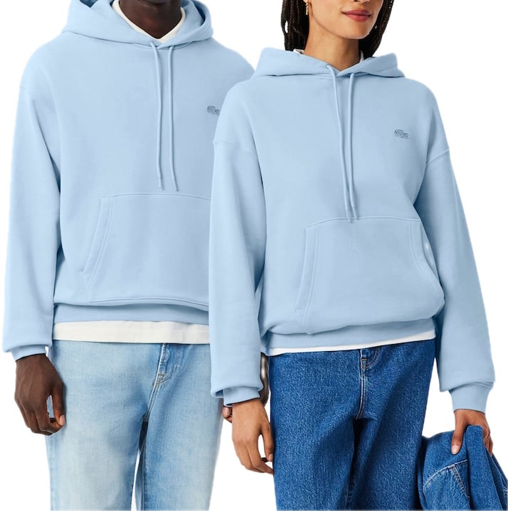 Lacoste Heavy Fleece Hoodie Blauw