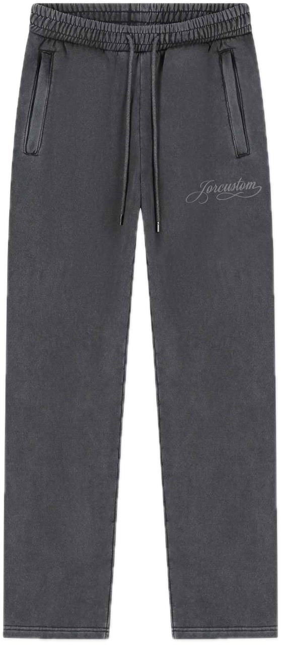 JORCUSTOM Fleece Jogger Handscript Acid Grey Grijs