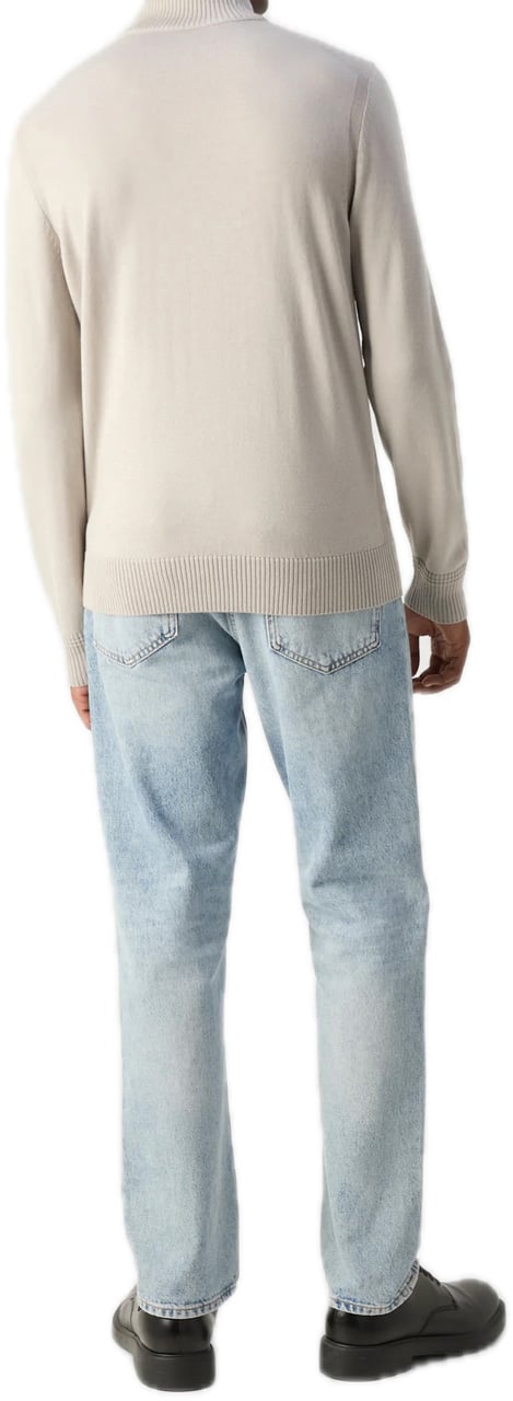 Boss Coltrui van een wolmix met logostik Beige