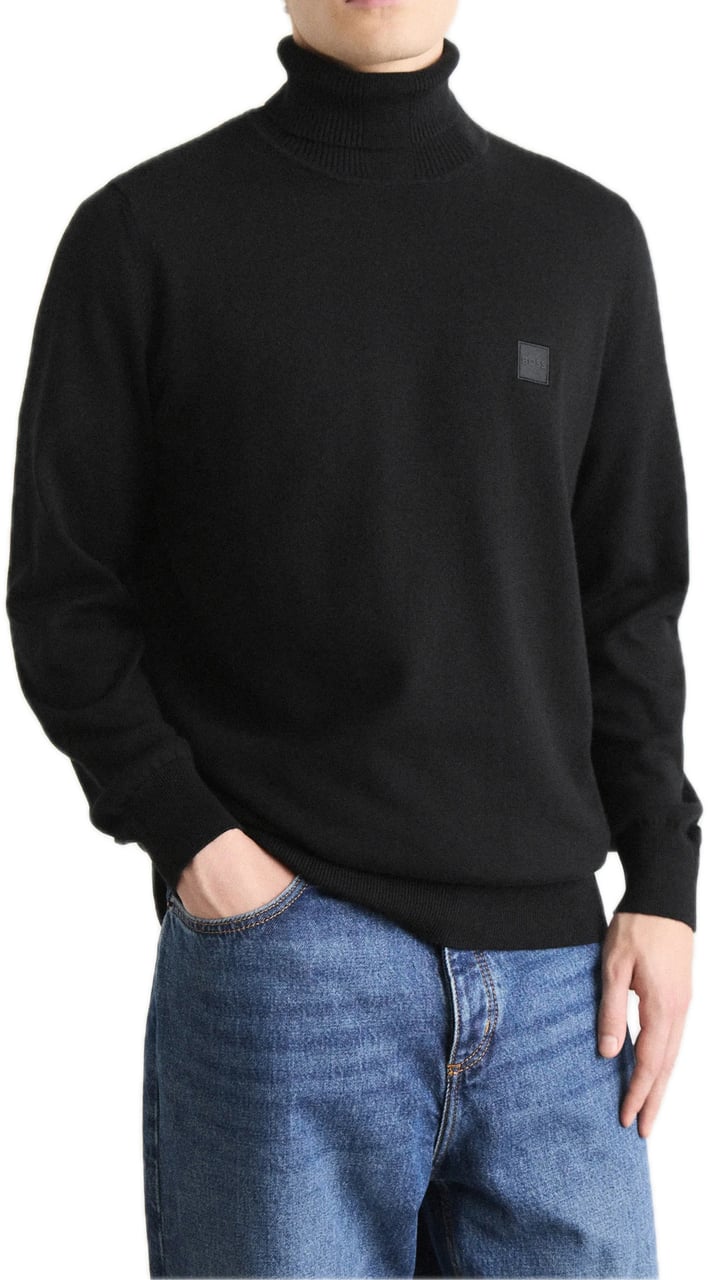 Boss Coltrui van katoen en kasjmier Zwart