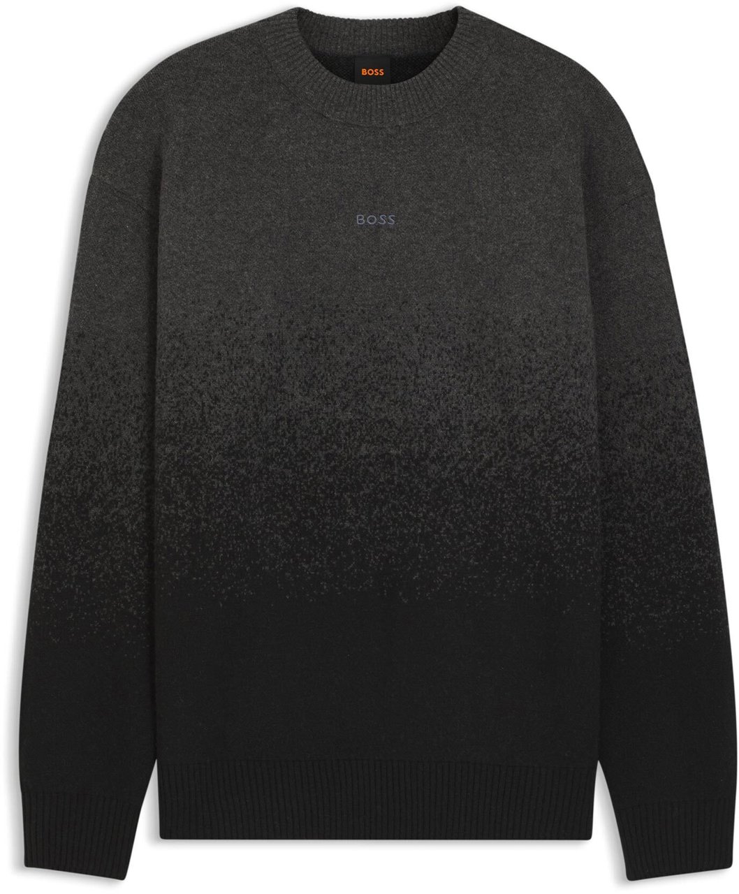 Boss Trui van een wolmix met dessin in k Zwart