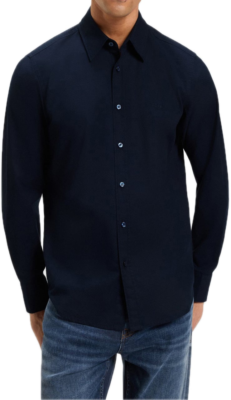 Boss Overhemd Regular Fit Blauw