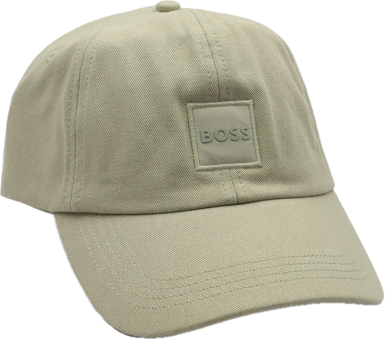 Boss Pet van katoenen twill Groen