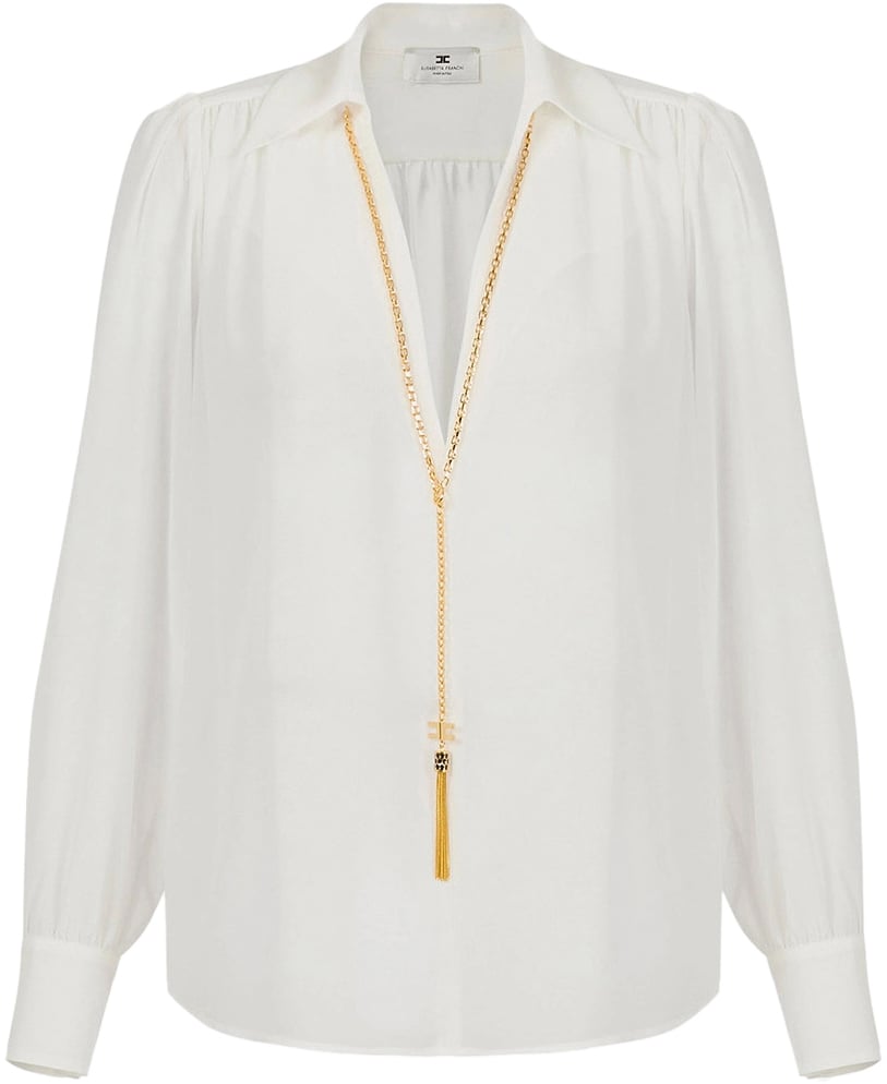 Elisabetta Franchi Shirts Ivory Wit