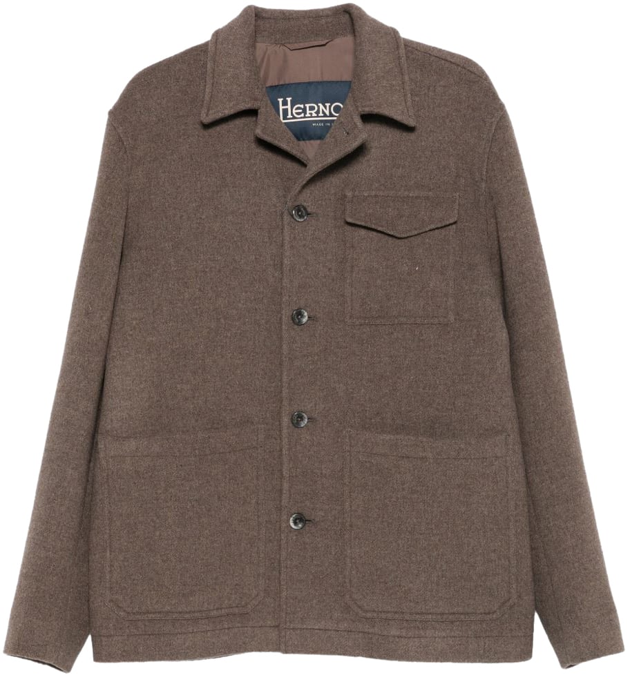 Herno Herno Wollen Jas Bruin Bruin