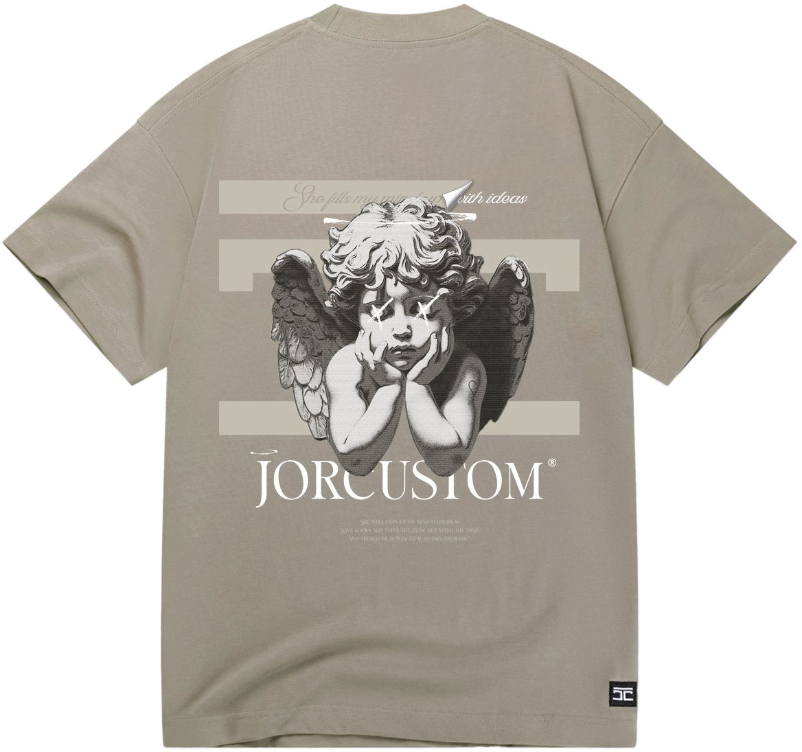 JORCUSTOM Angel2 0 Loose Fit T-Shirt Beige