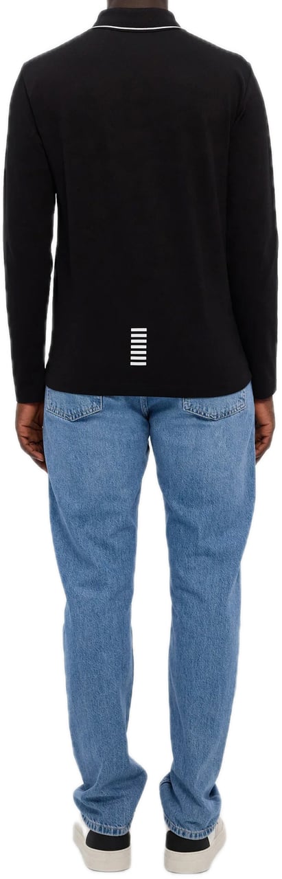 EA7 Longsleeve Polo Black Zwart