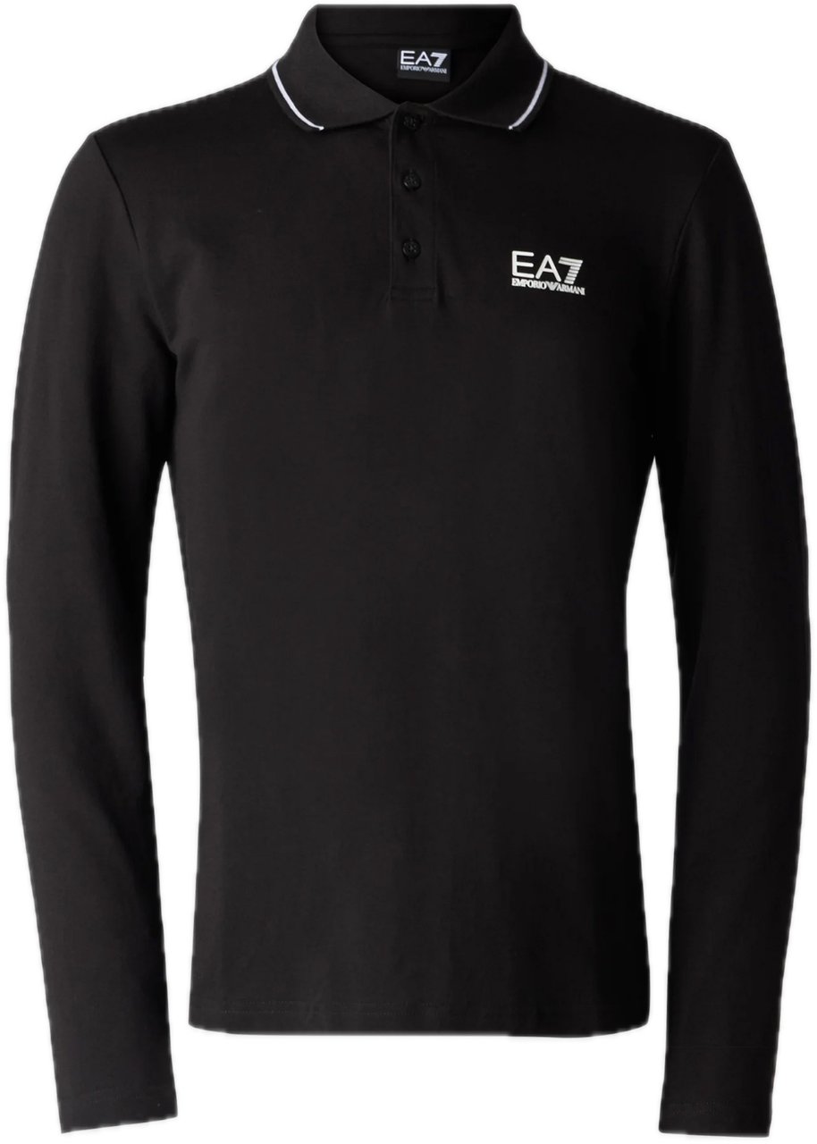 EA7 Longsleeve Polo Black Zwart