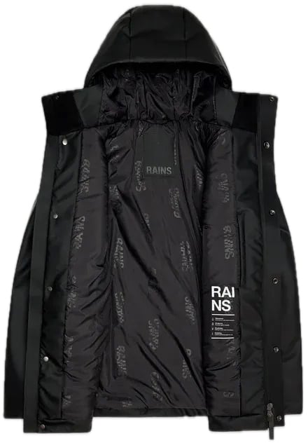 Rains Nome Parka W3T3 Black Zwart
