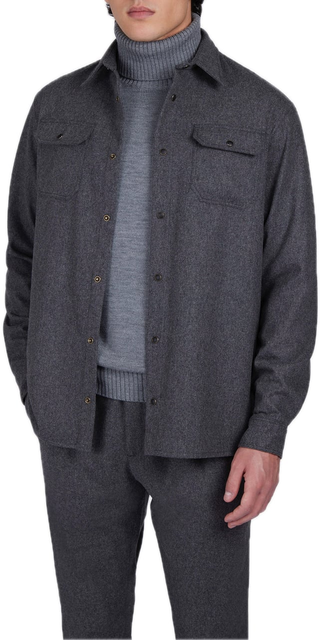 Paul & Shark Wool blend overshirt Grijs