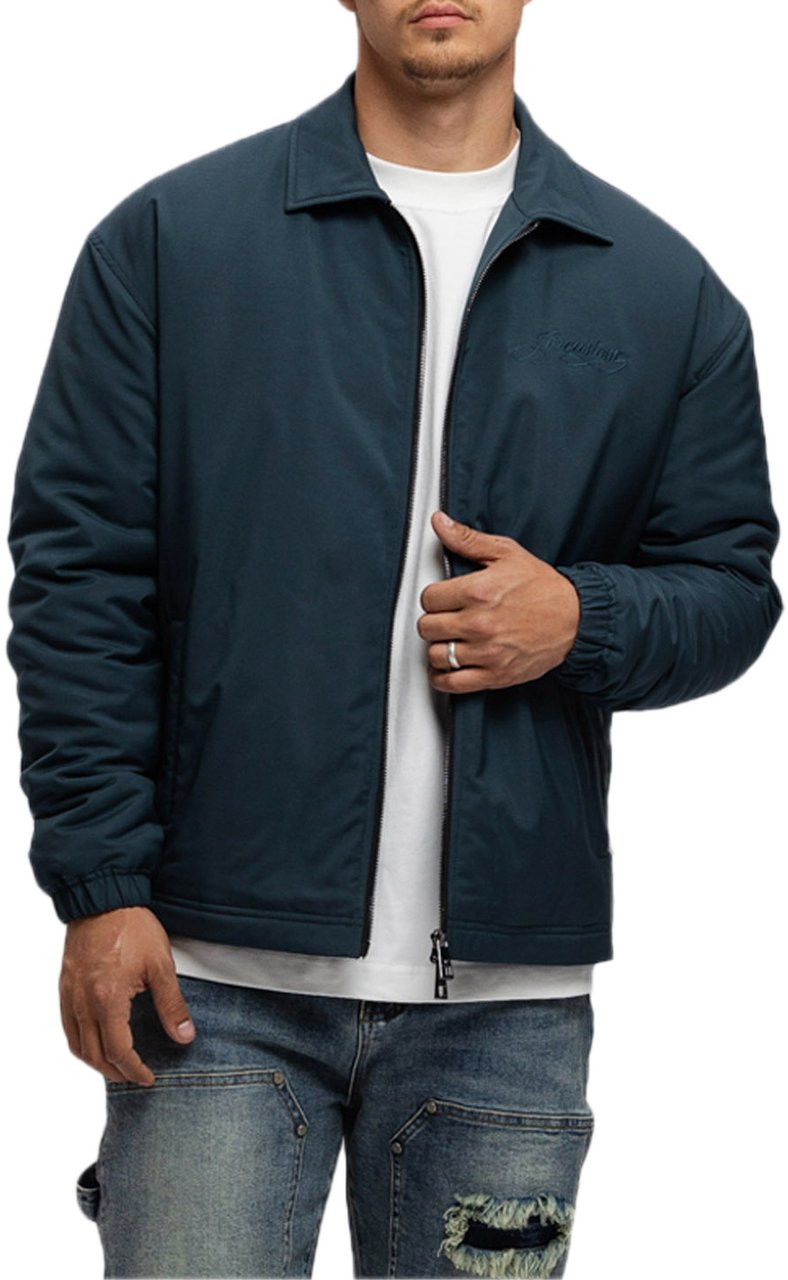 JORCUSTOM Handscript Padded Coach Jacket Blauw
