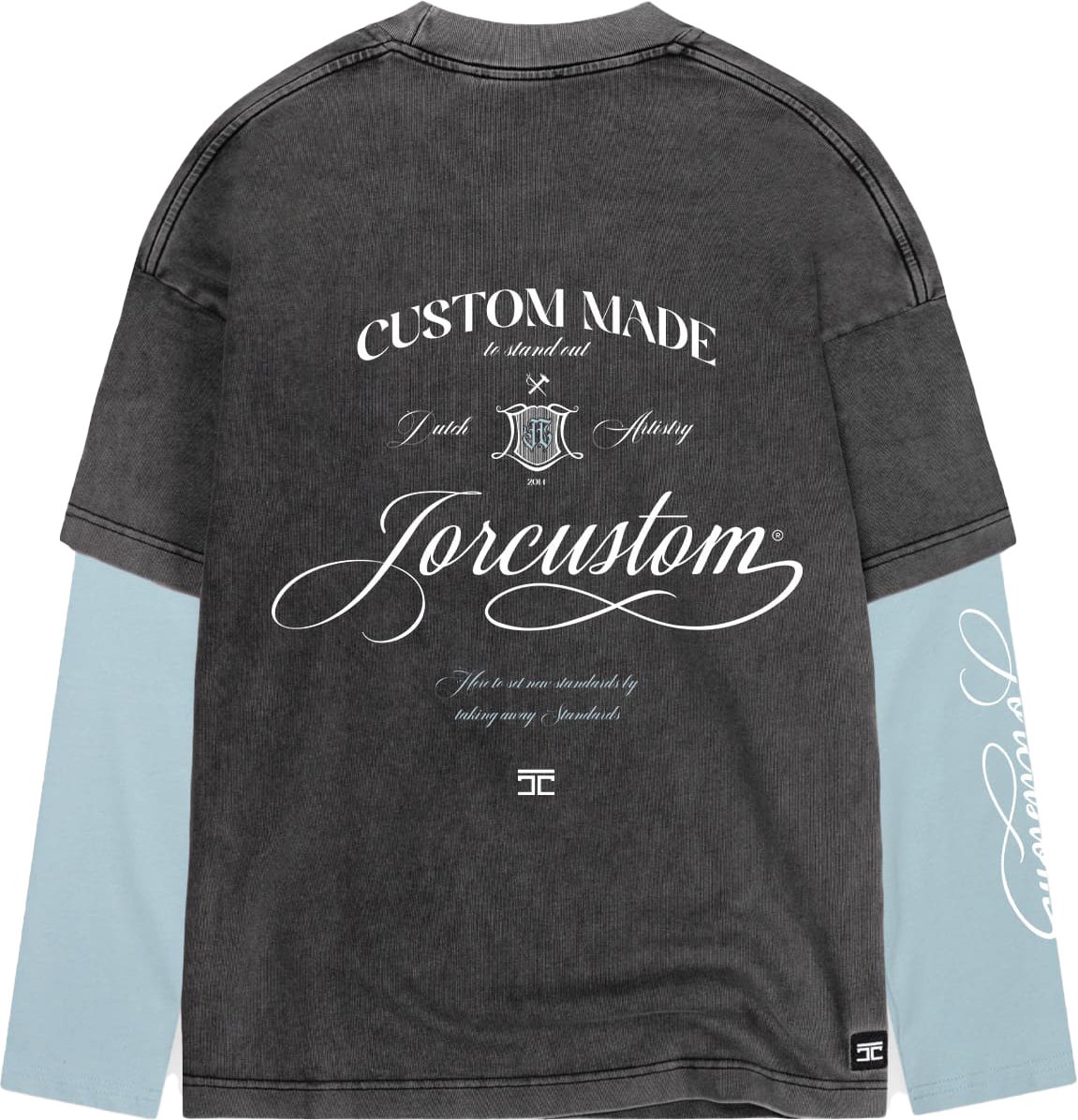 JORCUSTOM Longsleeve Handscript Grijs