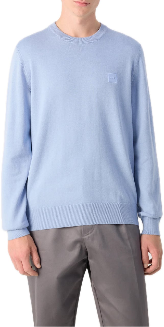 Boss Kanovano knit sweater licht blauw Blauw