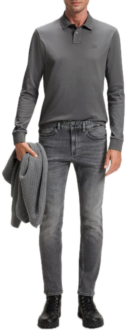 Boss Passerby longsleeve open grey grijs Grijs