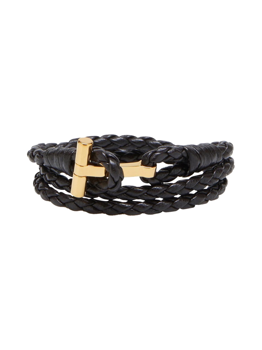 Tom Ford LEATHER BRACELET Bruin